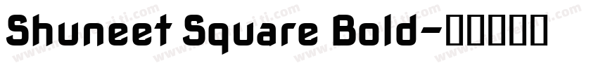 Shuneet Square Bold字体转换